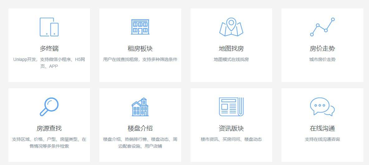 【全开源】房产管理系统（支持微信小程序+H5+APP）(图1)